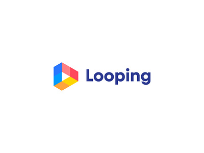 Looping 3d app icon app logo brand identity branding branding design colorful creative digital graphic design l letter logo design logo maker loop media minimalist modern play saas