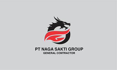 PT NAGA SAKTI GROUP Logo branding contractor dragon graphic design group logo pt