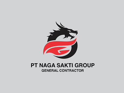 PT NAGA SAKTI GROUP Logo branding contractor dragon graphic design group logo pt