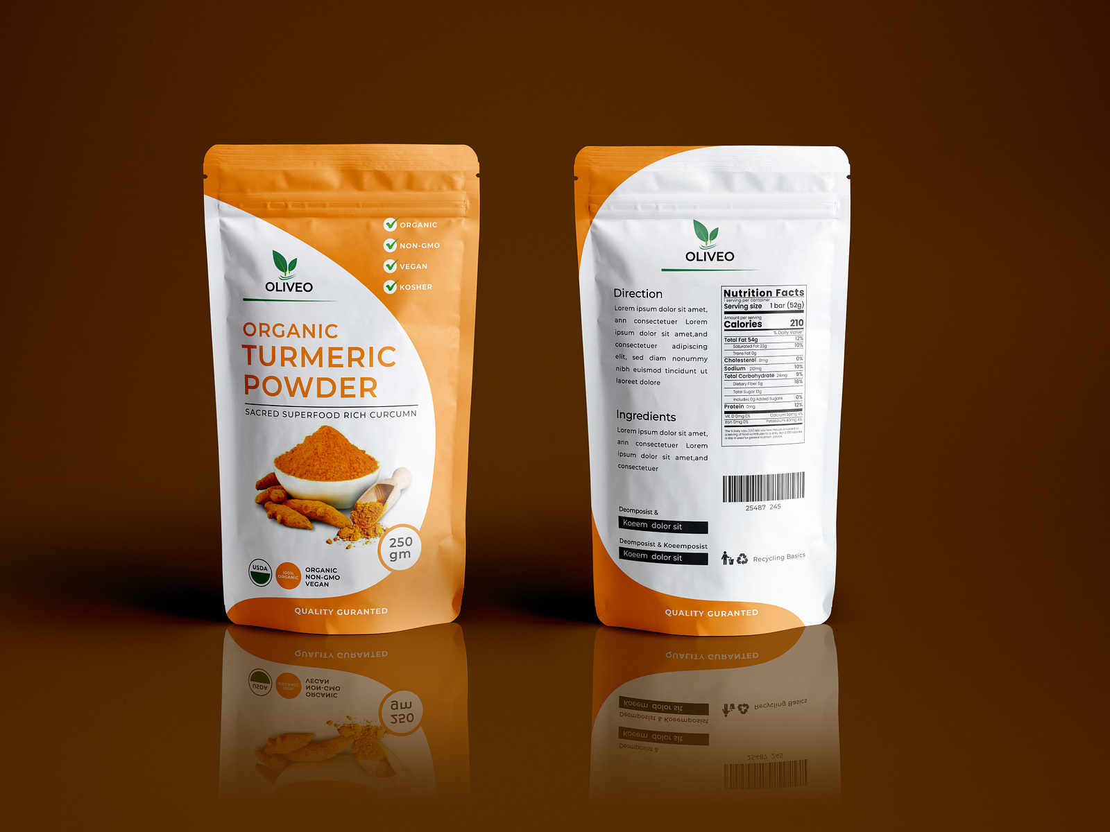 Turmeric Pouch Packaging Design by Zahangir Hossain on Dribbble