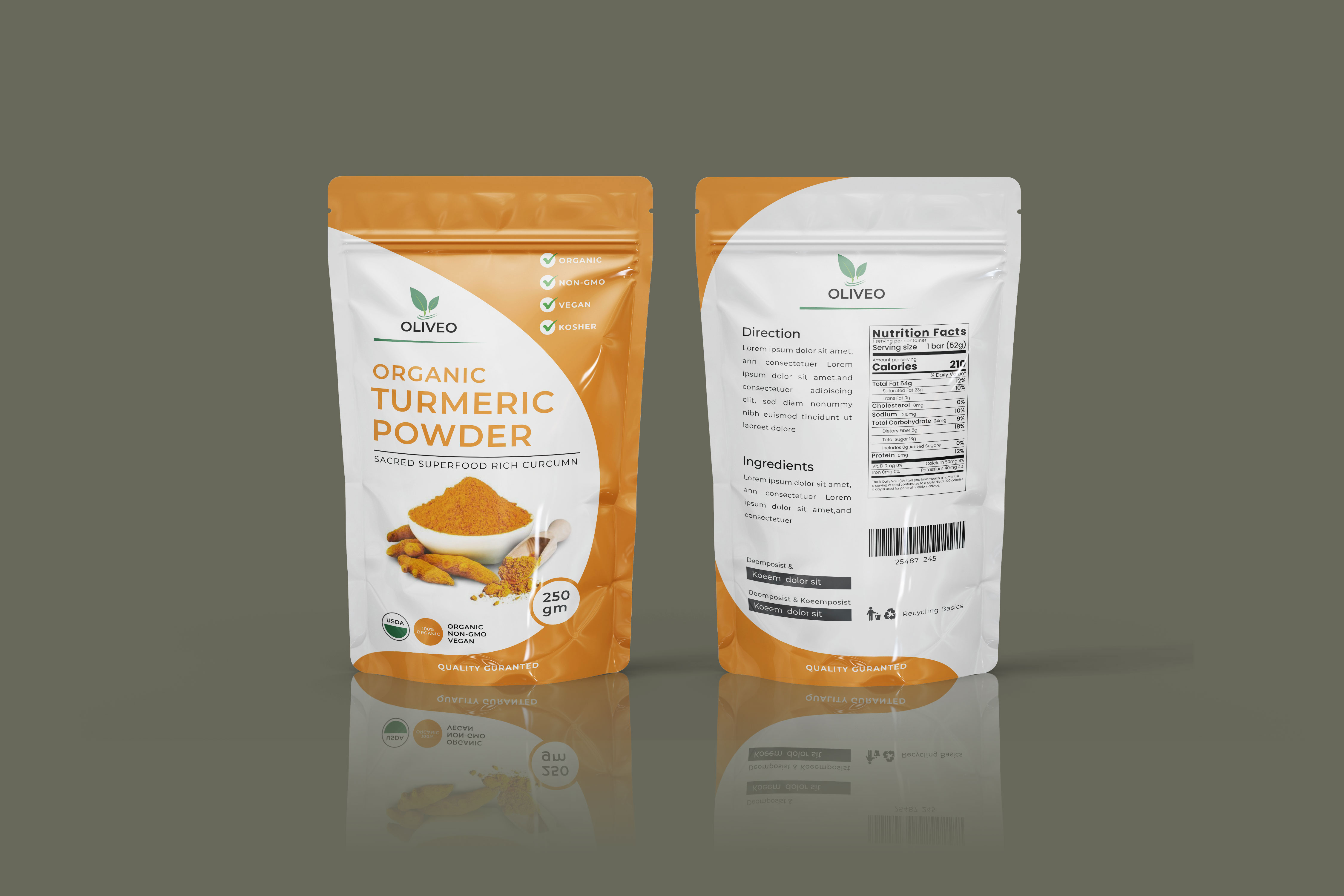 Turmeric Pouch Packaging Design by Zahangir Hossain on Dribbble