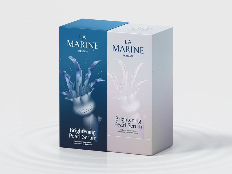 La Marine — Packaging 3d beauty branding cosmetic graphic design minimalistic modern packaging skincare
