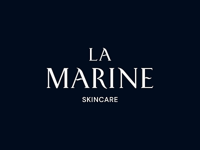 La Marine — Logotype 3d beauty branding cosmetic graphic design logo skincare