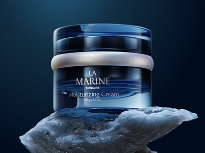 La Marine Skincare 3d beauty branding cosmetics graphic design logo minimalistic modern skincare