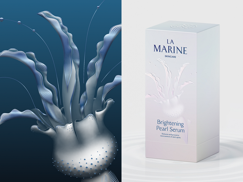 La Marine Skincare — Graphics 3d beauty branding cosmetics graphic design logo minimal modern packaging skincare