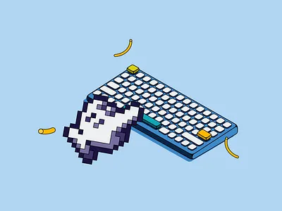 Playing keyboard flat graphic design header icon illustrasi illustration keyboard pc ui vector