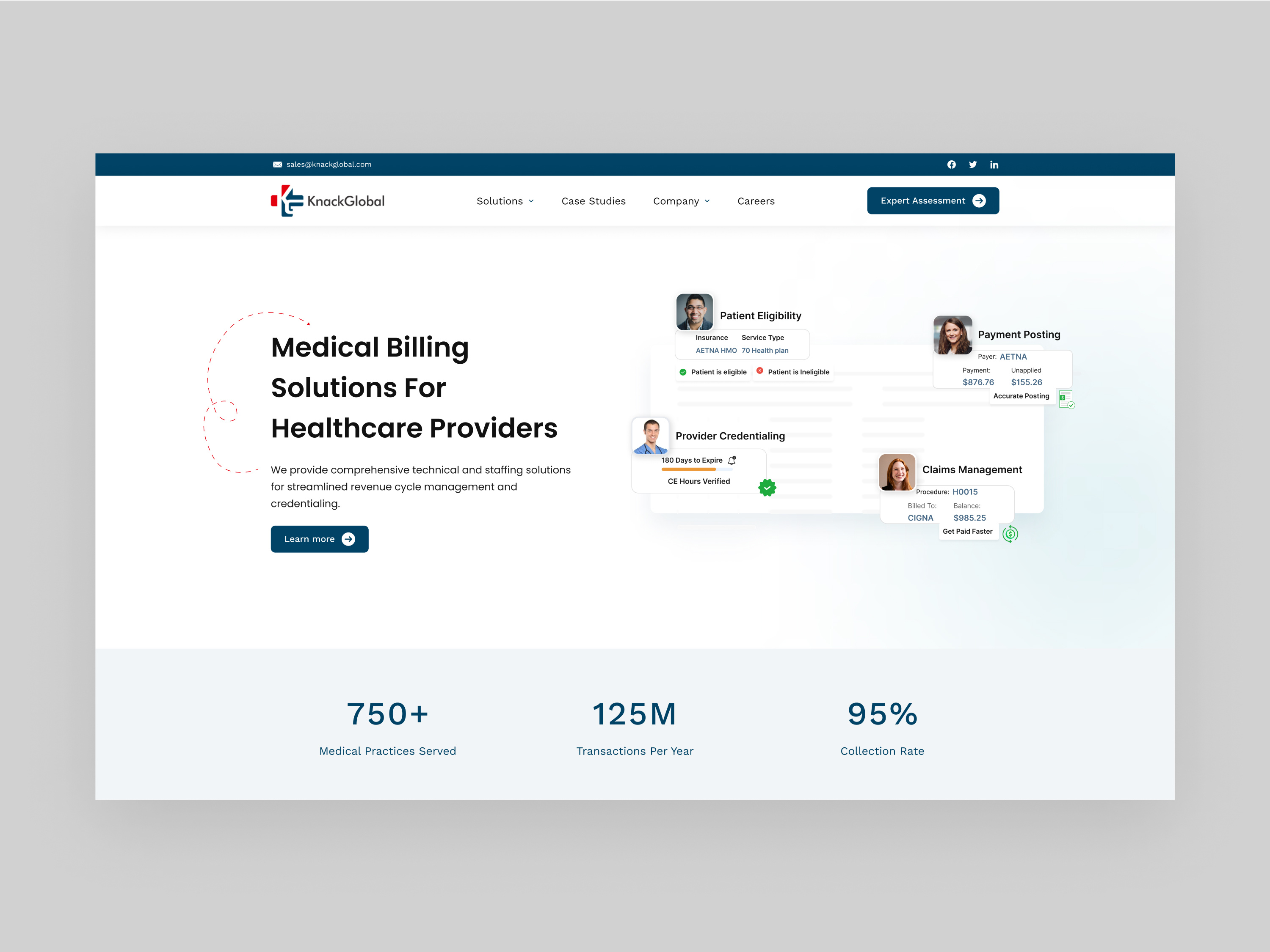Medical Billing Solution Website UI/UX Design by Devoq Design on Dribbble