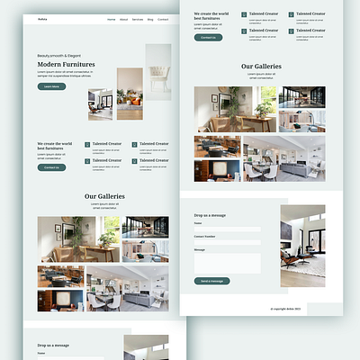 Furniture Website UI Design ui