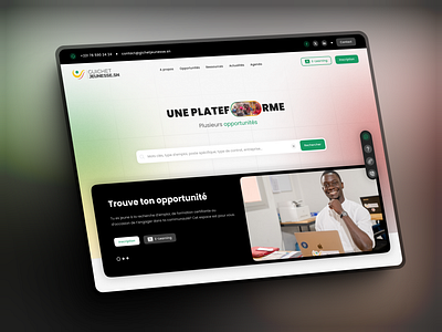 Consortium Jeunesse Sénégal e learning ui web design website