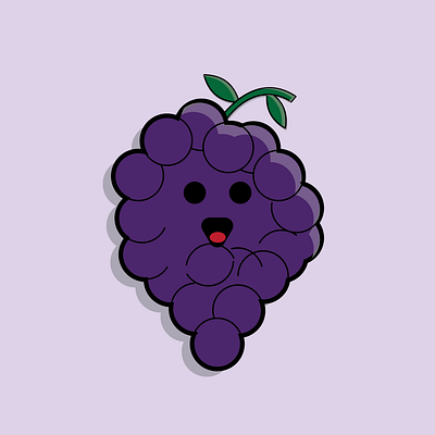 Happy Grapes adobe anggur bahagia basic buah cartoon emoticon fruit fruits grape grapes graphic design illustration illustrator senyum simpel simple smile smilling tersenyum
