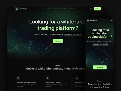 Coin Mingle | Landing page app betting bitcoin casino clean crypto crypto platform crypto wallet design gambling landing mobile app online casino promo design trading trading platform ui ux web design web3