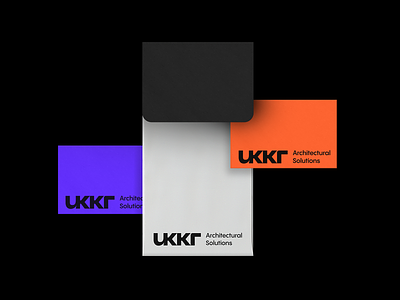 Ukkr Stationery architectural brand identity branding business card envelope design logotype minimalistic modern logo print design stationery stationery design studio u letter logo ukkr vibrant