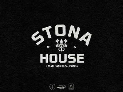 Stona House black and white brand design brand identity branding branding design classic college fashion hand drawn logo logo design logotype masculine minimal retro simple type typography varsity vintage