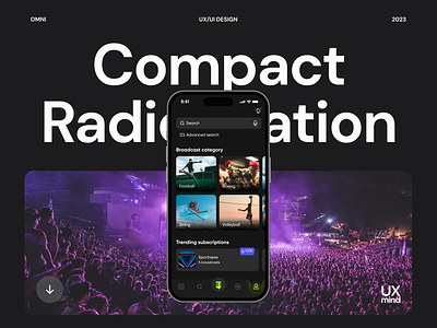 OMNI | Compact Radio Station app chat clean dashboard design fintech freelancer new platform popular radio radio platform radio station ui ux uxui web design white