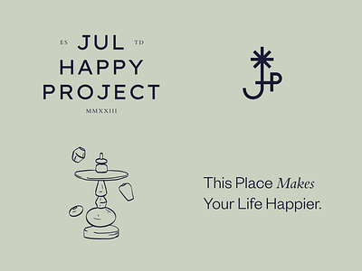 Jul Happy Project architecture branding branding design graphic design illustration logo logotype london branding minimal branding modern branding table typography vector