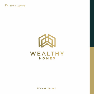 WEALTHY HOMES Logo branding design graphic design illustration logo ui vector