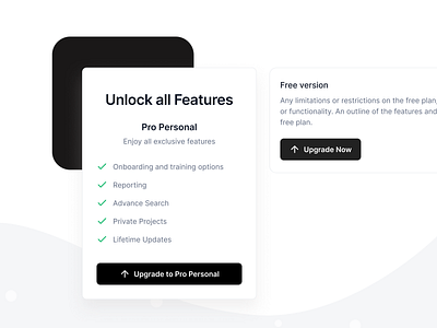 Price Card card design components design minimal design price card price checklist pricing card pricing page product design sass product ui components upgrade upgrade to pro user experience ux ux design web components