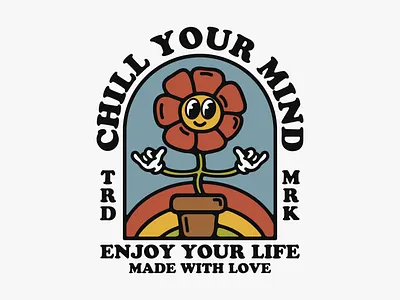 Chill Your Mind availabledesign badgedesign design designforsale illustration tshirtdesign vintage badge vintage design