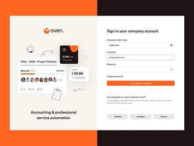 Login / Registration account app branding create account design login orange registration saas signup software theme ui vendor web website