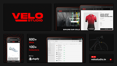 Velo Studio Shopify Website Design bicycle cycle ecom shopify strava ui web design website