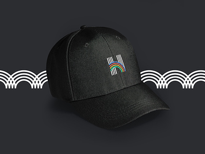 Horizons merch concept baseball cap black brand identity branding cap h monogram hat horizons logo logo design monogram nephew rainbow