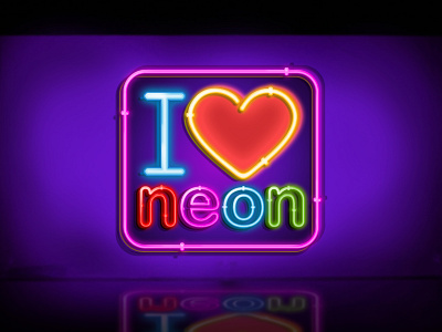 I love neon (2013) graphic design neon neon light neon logo neon sign sign
