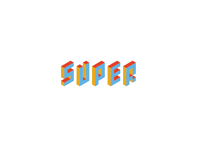 Super animation colorful logotype isometric logotype motion graphics