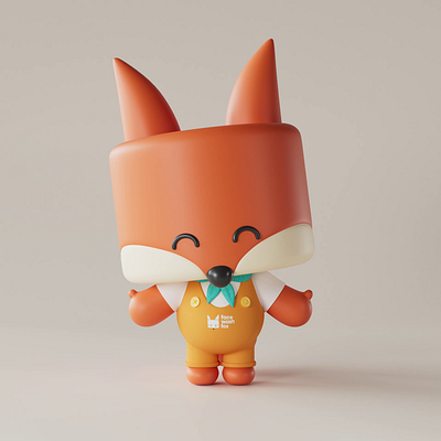 Fox poses 3d character design mascot modeling