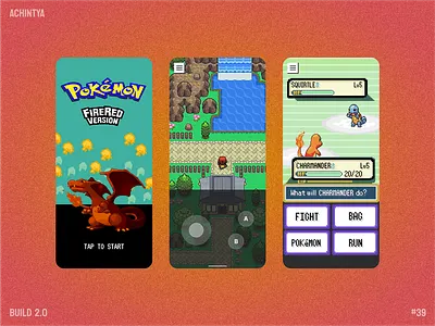 Retro game app - Build 2.0 build challenge concept design figma game pokemon practice retro ui
