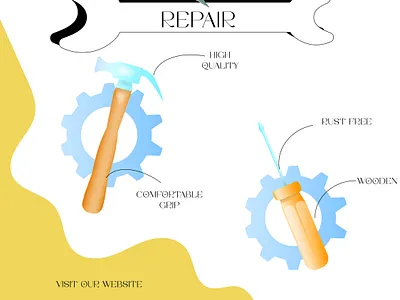 Repair shop graphic design illustration vector