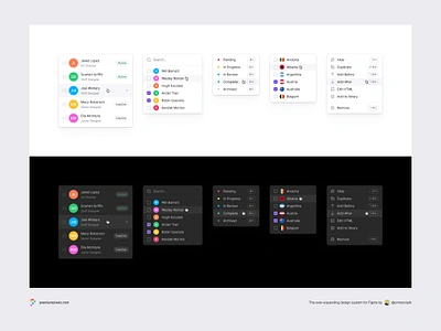 Menus ✨ clean clean ui dark dark mode design system dropdown figma menu minimal nav navigation ui ui kit ux