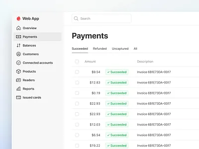 Payments — Stratum 2.0 billing checkbox dashboard design system figma headline invoice management minimal payment processing product design saas separator spreadsheet stripe table ui design ui kit user interface ux design web design
