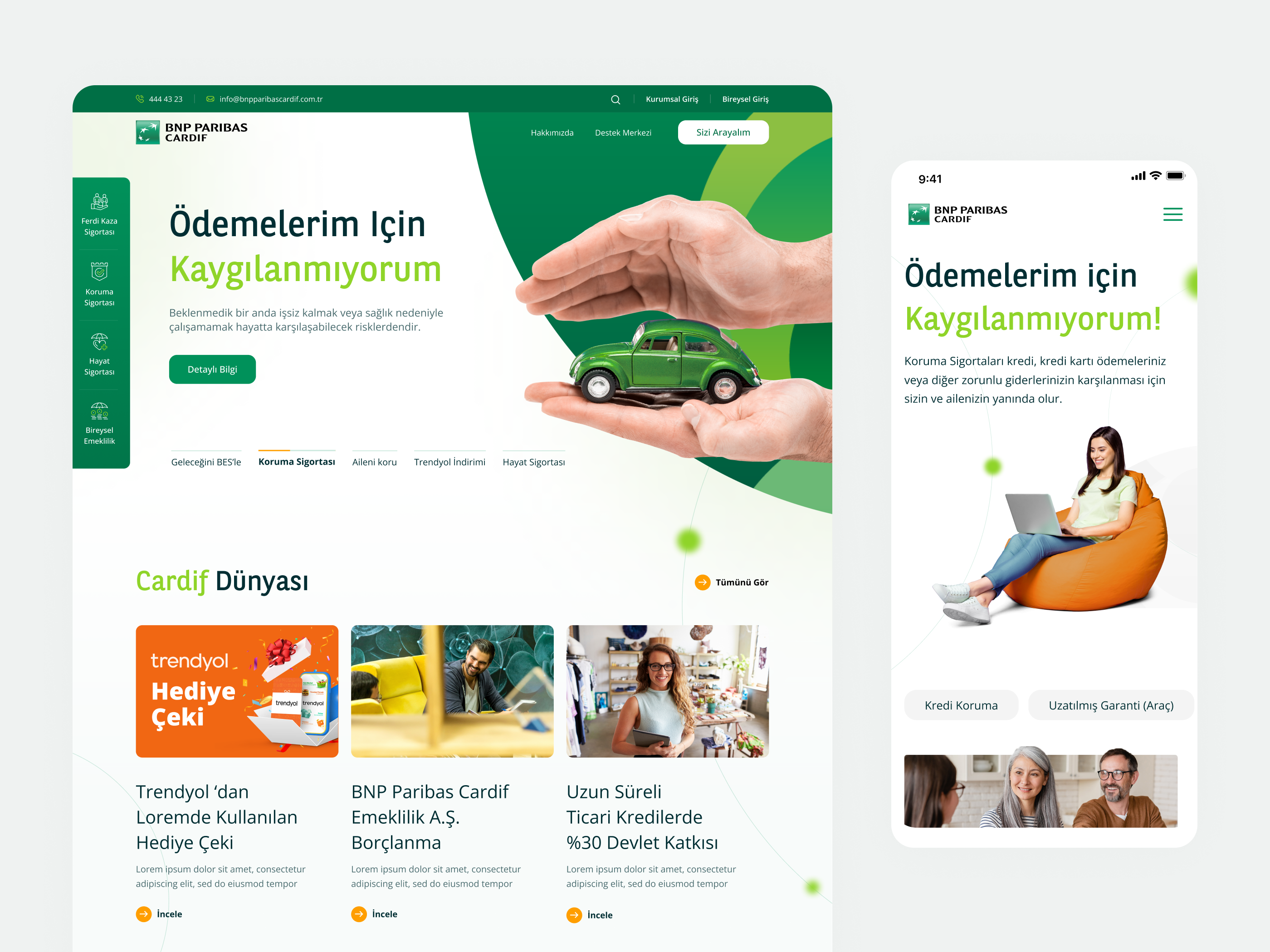 BNP Paribas Cardif Website design typography ui ux webdesign