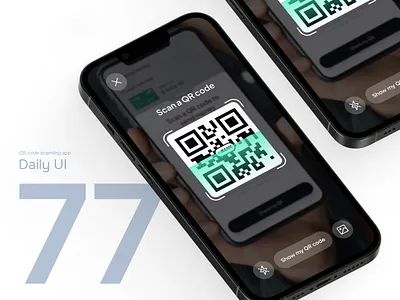 Daily UI #77 - QR Code scanning app app app design clean dailyui design interface ios iphone mobile mobile app qr qr code qrcode scan scan qr scanning ui uiux ux