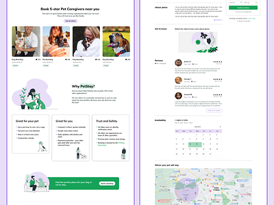 PetStay platform connects pet owners with trusted pet sitters homepagedesign landing page pets ui web app design website website design