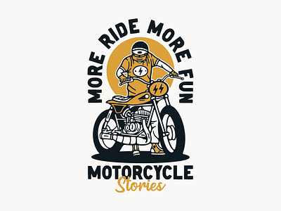 Motorcycle Stories availabledesign badgedesign design designforsale illustration tshirtdesign vintage vintage badge vintage design vintage motorcycle