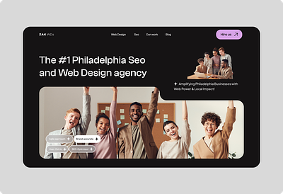 ZAK Web Designs- Landing Page agency branding landing page philadelphia website ui visual design web design web design agency web design hero