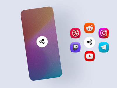 Daily UI #10 - Social Share Button 3d dailyui graphic design ui