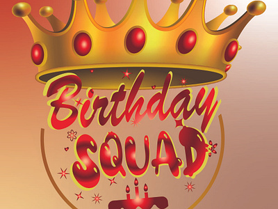 Birthday King Typography with Regal Crown art artist artwork birthday design digital flat illustration illustrator redesign redraw squard tracing update vector vectorization