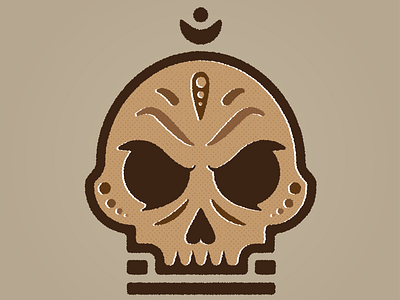 Skull WIP adobe illustrator branding brown death design earth ethnic graphic design illustration logo offset pattern print skull tattoo tribal vector wacom