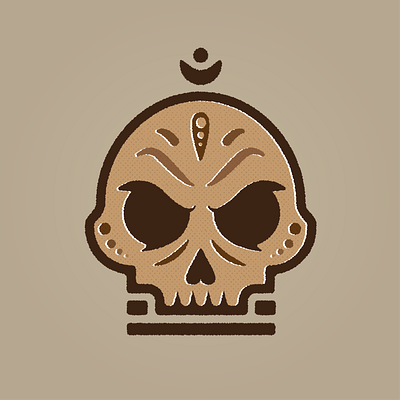 Skull WIP adobe illustrator branding brown death design earth ethnic graphic design illustration logo offset pattern print skull tattoo tribal vector wacom