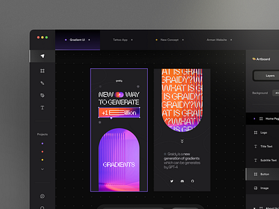 IntelliUI - AI UI Generator ai artificial intelligence clean concept design desktop dribbble editor figma inspiration minimal product ui ui generator ux