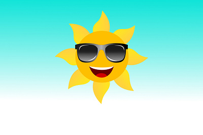 Sun Icon design graphic design icon illustration smile sun sunglasses vector