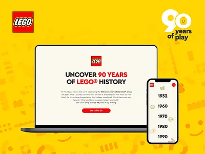 LEGO® 90th anniversary 3d animation graphic design ui ux