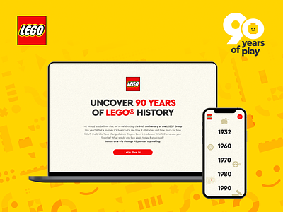 LEGO® 90th anniversary 3d animation graphic design ui ux