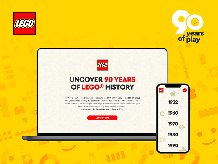 LEGO® 90th anniversary by Digital Vision UI/UX for Digital Vision on  Dribbble
