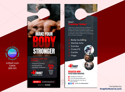 Body Fitness Gym Door Hanger Canva Template bodybuilding bodybuilding door hanger canva canva door hanger design canva fitness door hanger door hanger door hanger design door hanger template fitness door hanger fitness gym door hanger gym center service door hanger gym door hanger gym door hanger canva template gym pricing door hanger gym pricing list door hanger