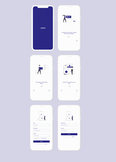 Finance Mobile App app dailyui design fintech illustration mobile ui