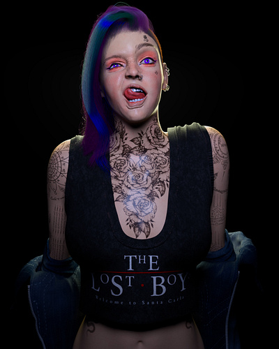 Erzsébet "Beth" B. - 3D model design 3d character design graphic design maya zbrush