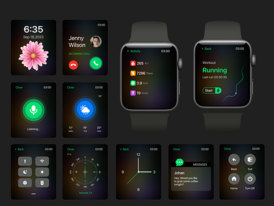 Apple Watch UI Design apple darkmood design figma ui userexprience userinterface watch watch app